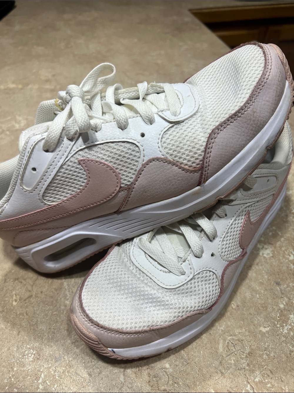 Nike Women's White and Blush Low-Top Sneakers